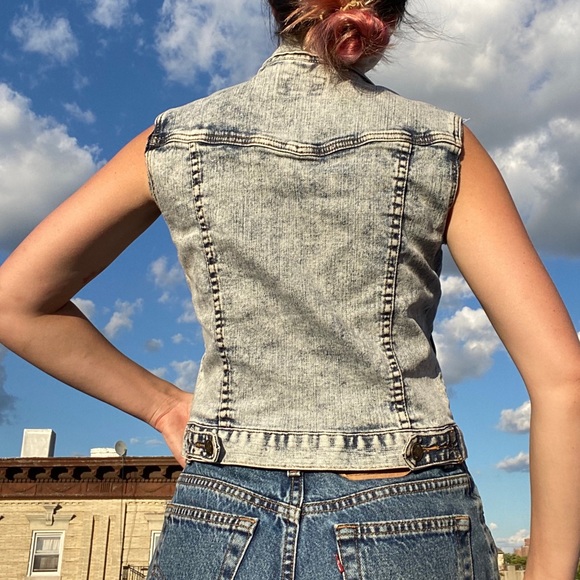 Heritage 1981 Acid Wash Denim Vest - Picture 4 of 4